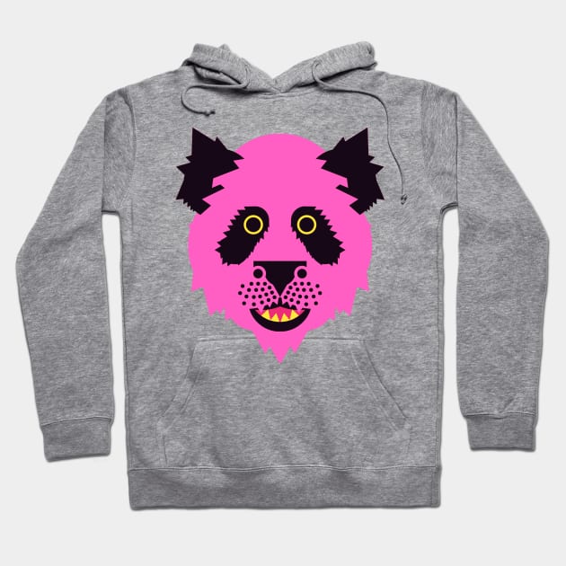 Panda Face Bright pink Hoodie by AnimalMagic